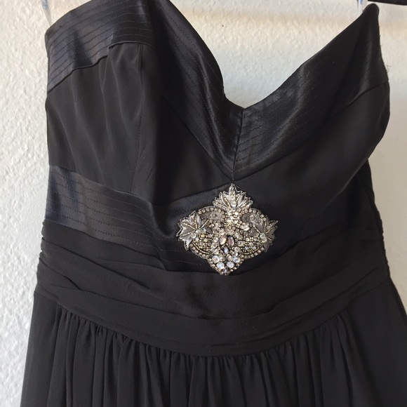 Shoshanna Black Strapless Silk Dress - Picture 3 of 8